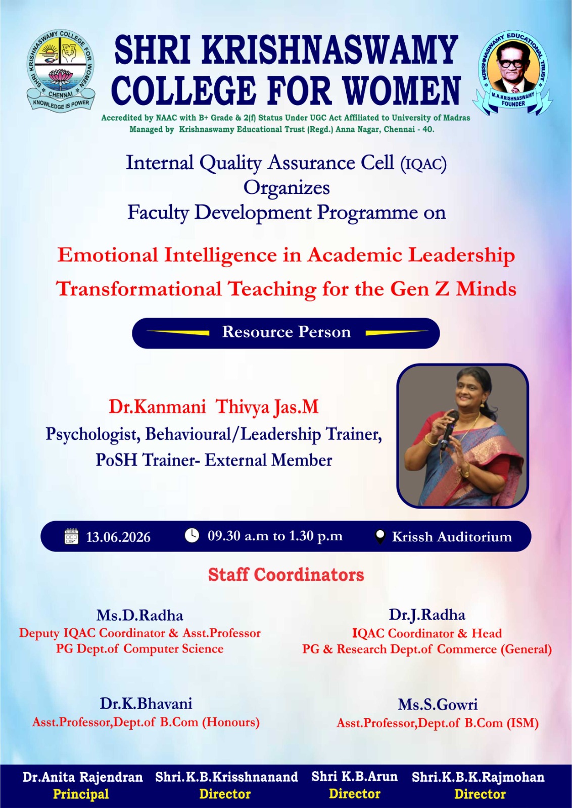FDP on Emotional Intelligence in Academic Leadership